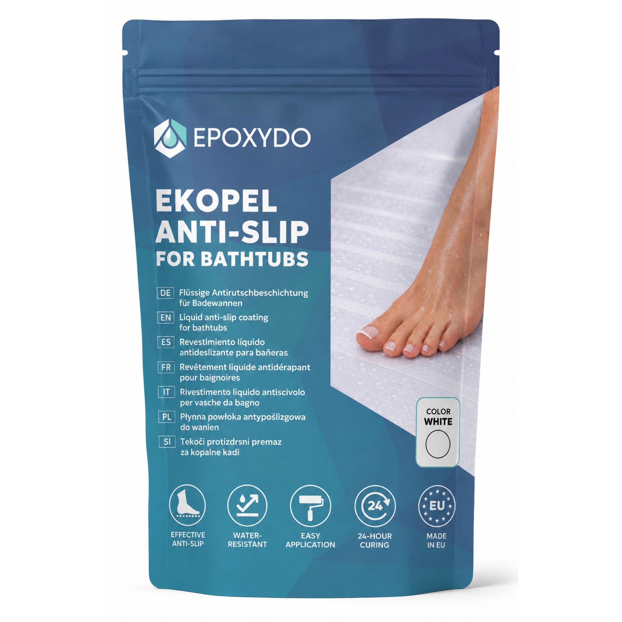 EKOPEL ANTI-SLIP. Flüssige Antirutschbeschichtung für Badewannen.